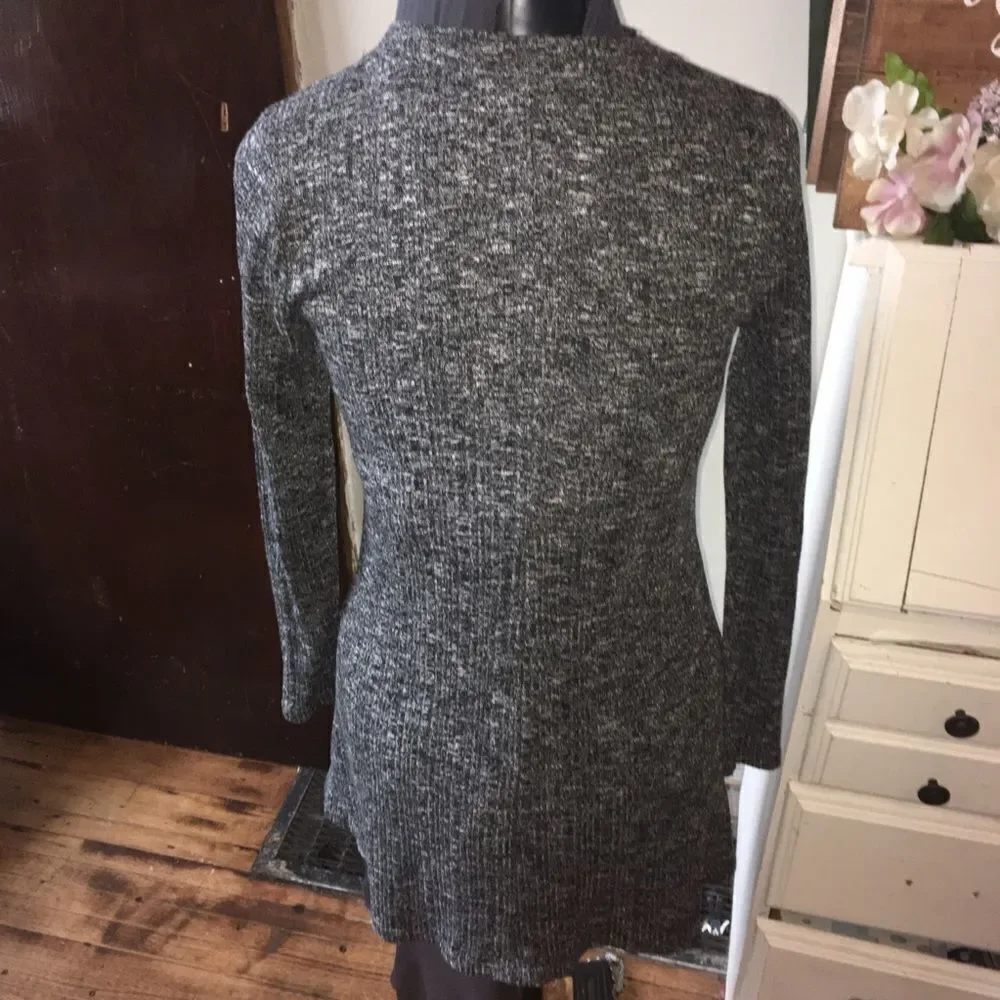 Topshop heathered, ribbed A-line sweater dress
